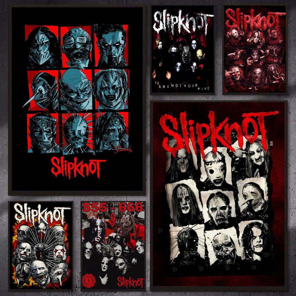 Gaming Accessories Bedroom - Plakat Rockowy Slipknot, Nowoczesne Estetyczne Plakaty,