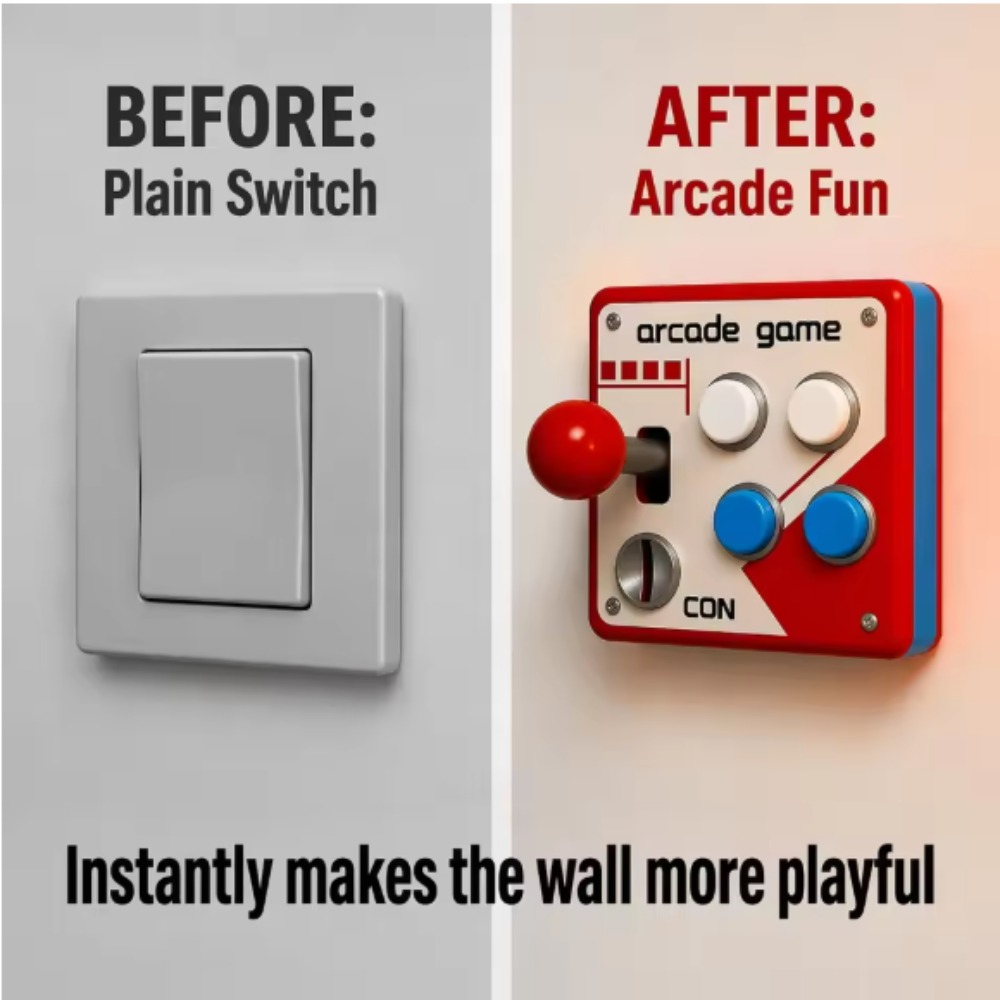Gaming Accessories Bedroom - Retro Osłona na Joystick Arcade, Bezprzewodowa
