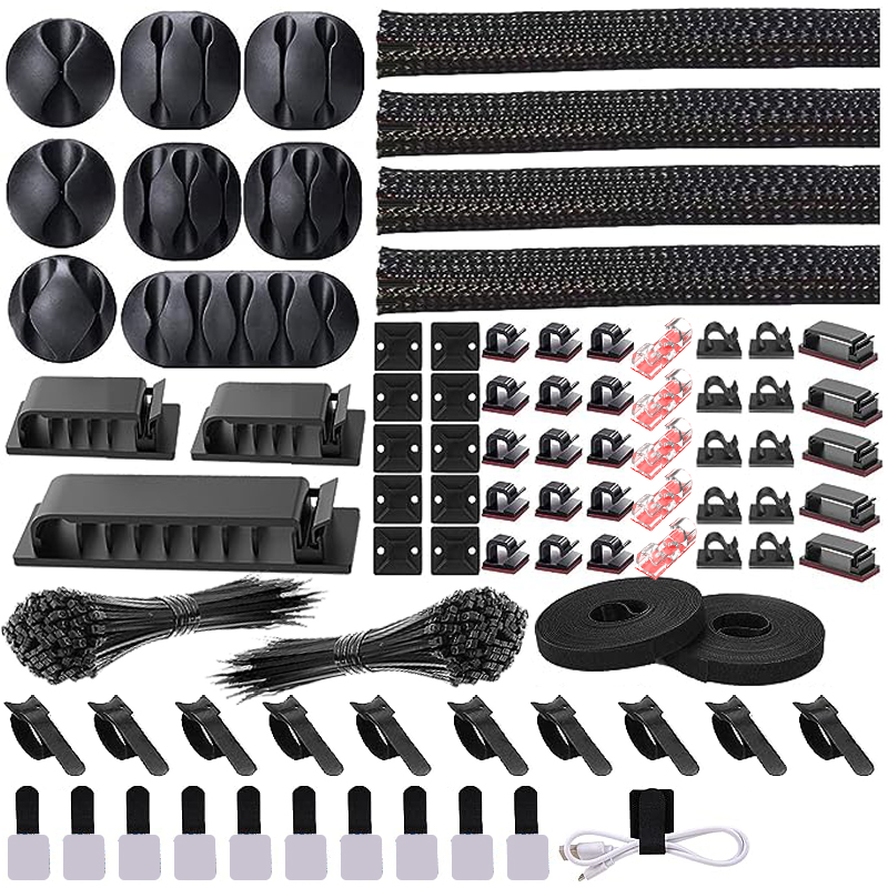 Sleeved Cable Kit - 282/352/367 szt. Zestaw do zarządzania organizerem