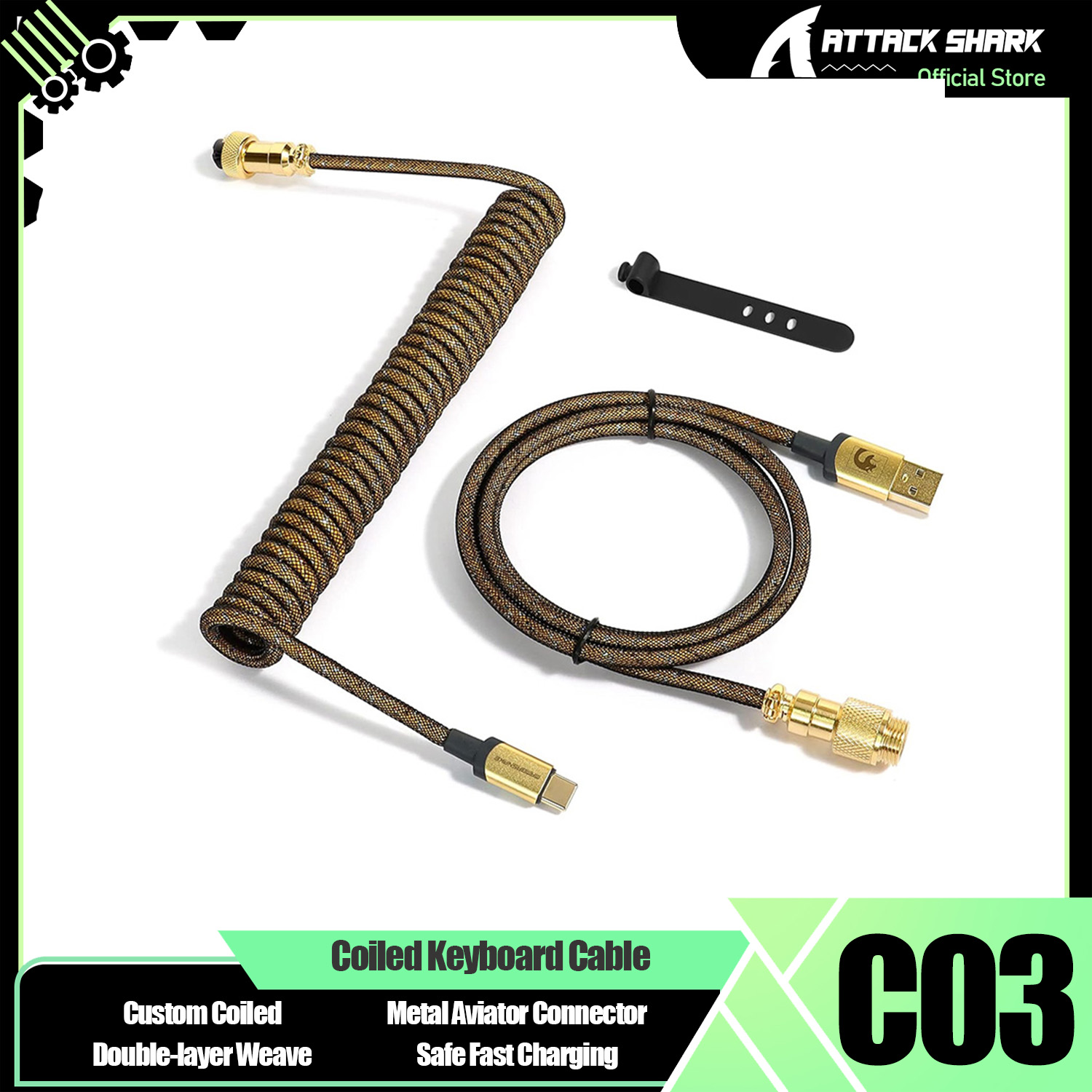 ATTACK SHARK * MAMBASNAKE C03  – Sleeved Cable Kit recenzja i cena