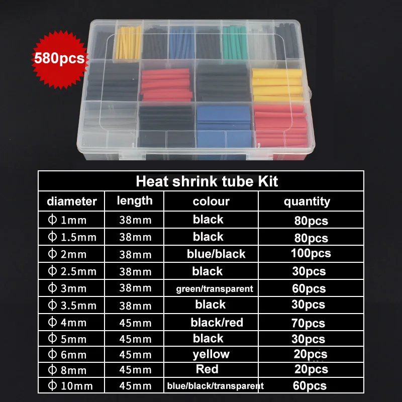 580 sztuk/zestaw wodoodporna r – Sleeved Cable Kit recenzja i cena