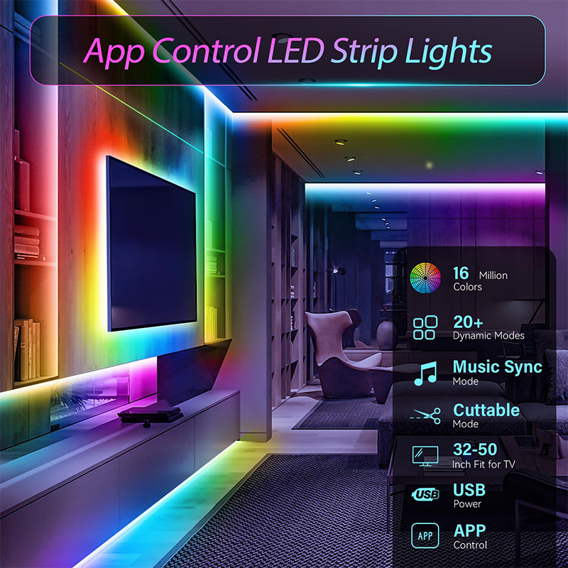 Taśma LED RGB USB SMD3535 ze s – Gaming Accessories Bedroom recenzja i cena